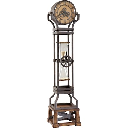 Howard Miller Aged Iron Hourglass Floor Clock