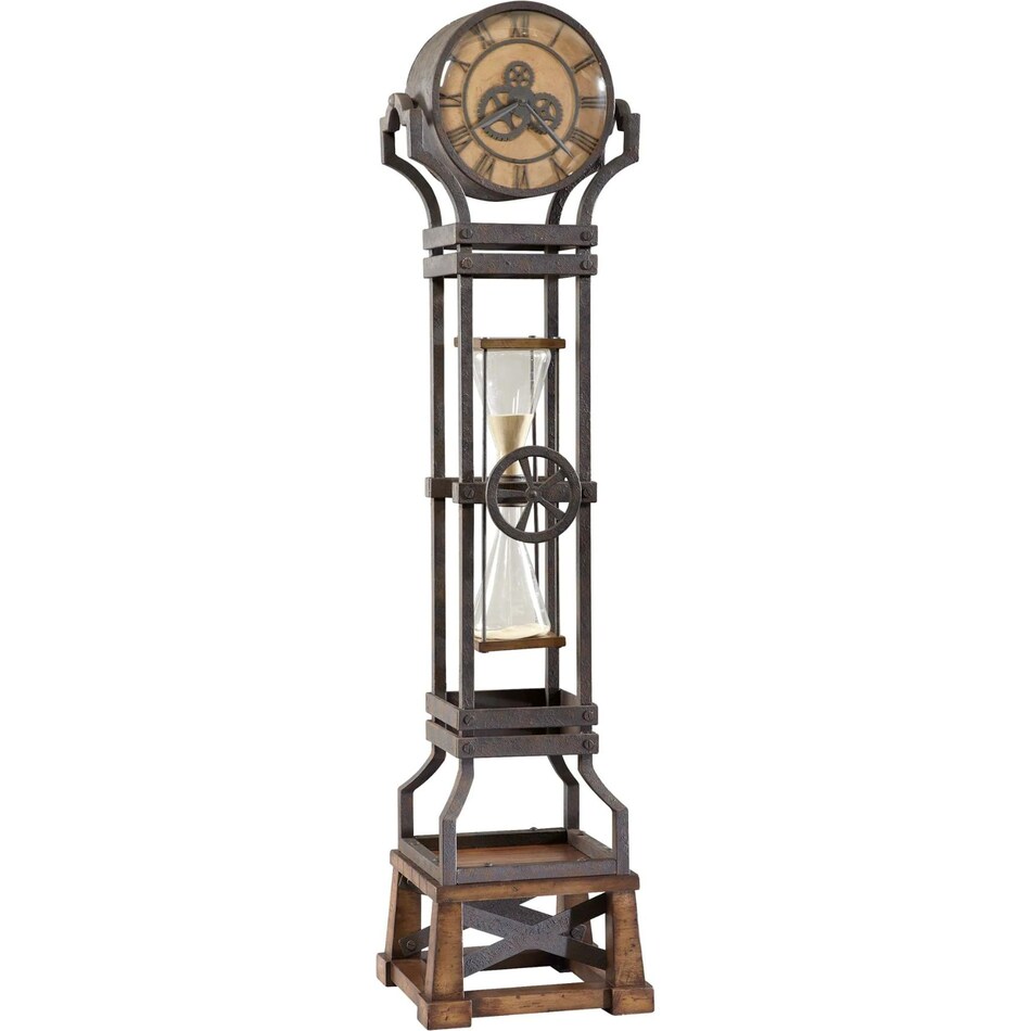 howard miller brown floor clock   