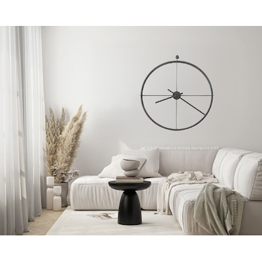 Howard Miller Charcoal Metal Wall Clock 37" Round