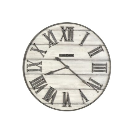 Howard Miller Whitewashed Wood Wall Clock 36.5"