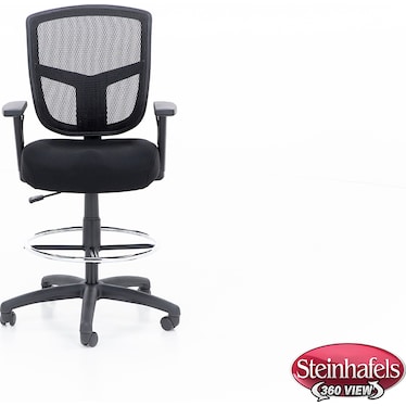 Black Drafting Stool