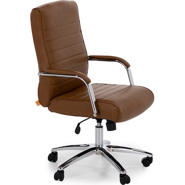 Modern Executive Chair in Caramel