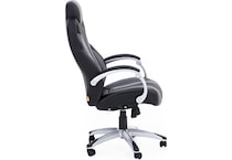 hspi silver   black & gray desk chair exc  