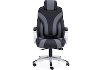 hspi silver   black & gray desk chair exc  