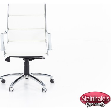 White Executive Mid Back Chair