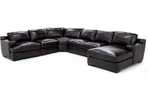 hukl dark brown sta lth sectional zpkg  