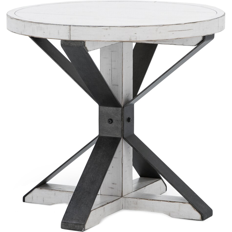 hukl white end table   