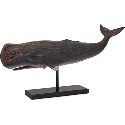 Whale Statue 30"W x 15"H
