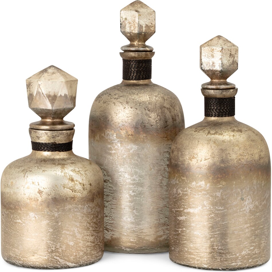 imax gold jar vase bowl plate set  