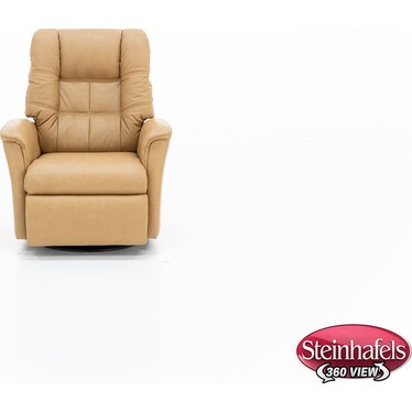 Modern Comfort by Direct Design Veronica Leather Large Power Swivel Glider Recliner