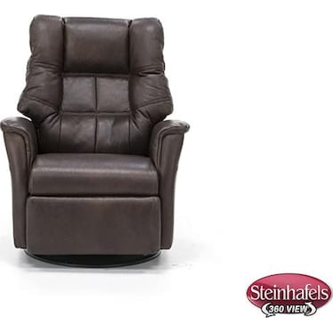 Direct Designs® Veronica Large Leather Swivel Gliding Recliner in Truffle