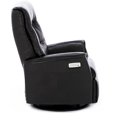 Direct Designs® Chelsie Leather Fully Loaded Large Swivel Glider Recliner
