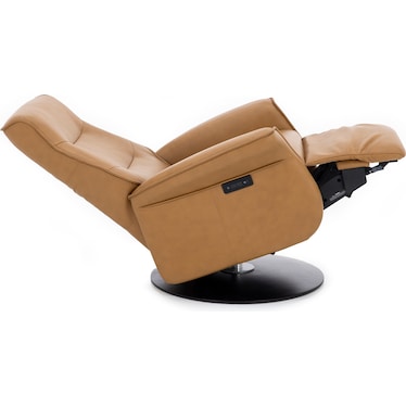 Modern Comfort by Direct Design Vianna Leather Power Swivel Recliner