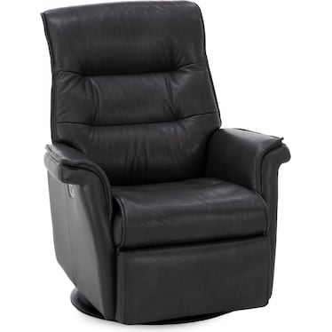 Modern Comfort by Direct Design Cairo Leather Medium Power Swivel Glider Recliner
