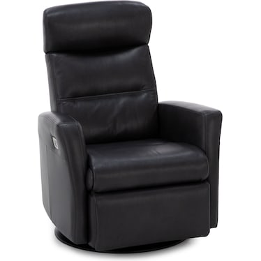 Modern Comfort by Direct Design Denver Leather Medium Power Swivel Glider Recliner