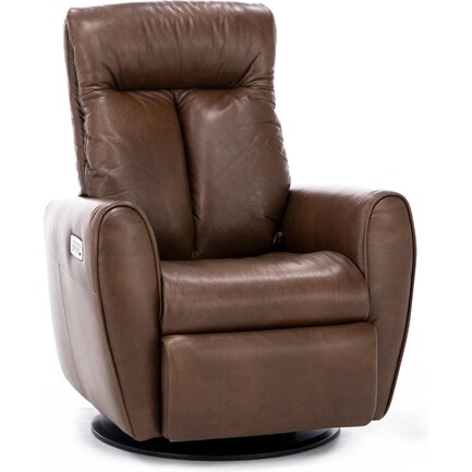 Direct Designs®  Sahara Leather Fully Loaded Swivel Glider Recliner