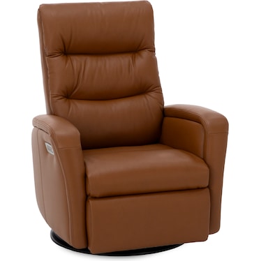 Modern Comfort by Direct Design London Leather Fully Loaded Swivel Glider Recliner