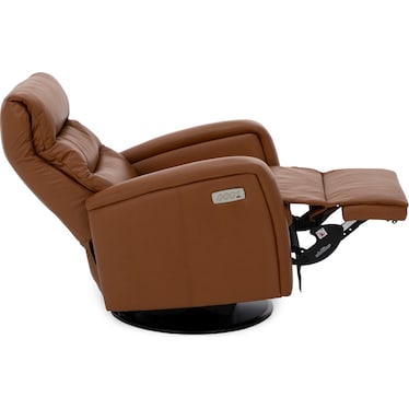Modern Comfort by Direct Design London Leather Fully Loaded Swivel Glider Recliner
