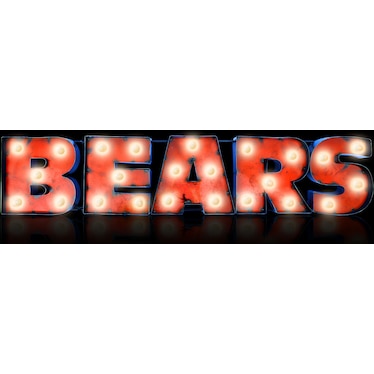 Recycled Metal Bears Wall Décor With Bulbs 43.5"W x 8.75"H