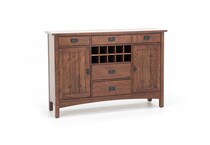 intc brown buffet server sideboard   