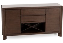 intc brown buffet server sideboard   
