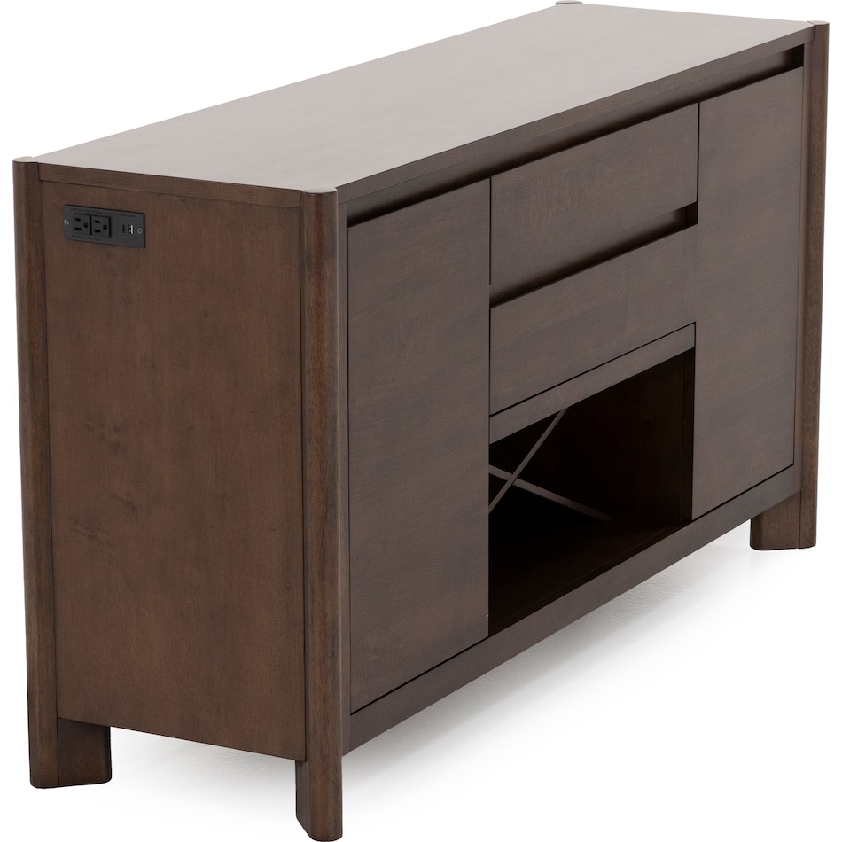intc brown buffet server sideboard   