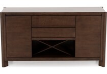 intc brown buffet server sideboard   
