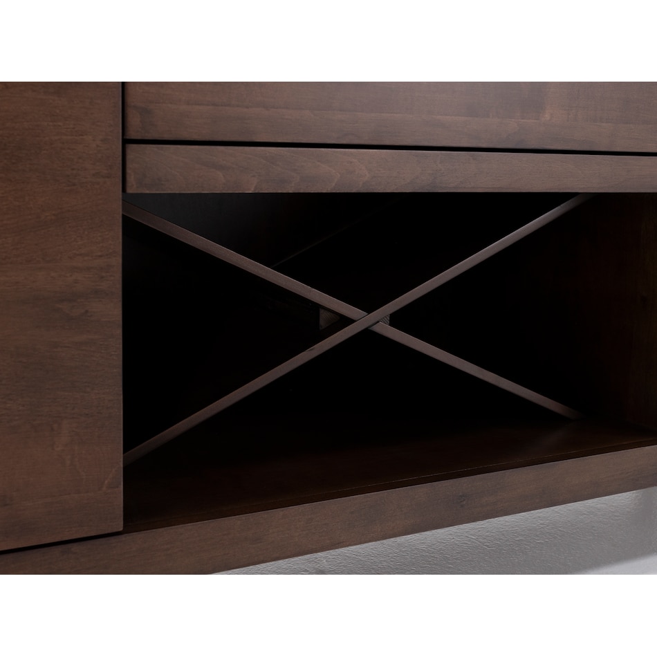 intc brown buffet server sideboard   