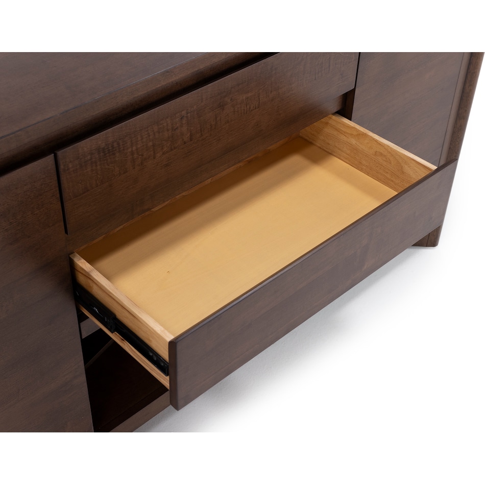 intc brown buffet server sideboard   