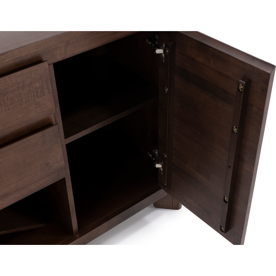 intc brown buffet server sideboard   