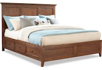 intc brown queen bed headboard qts  