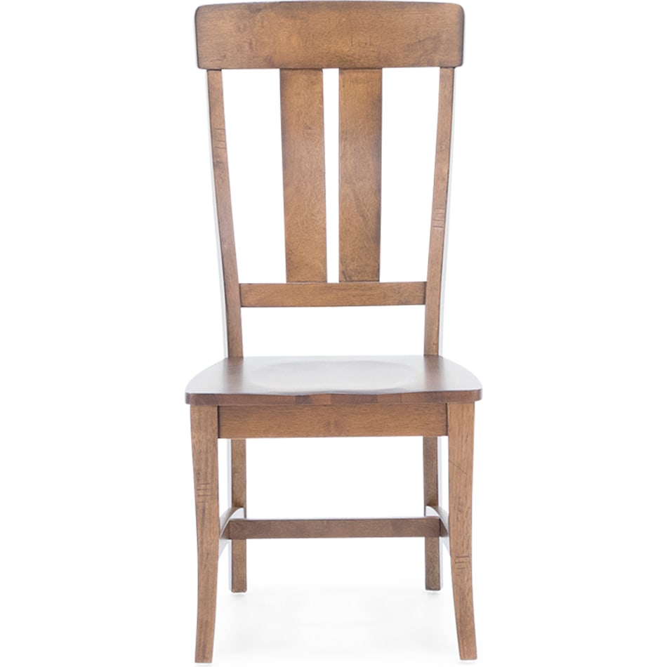 intc brown standard height side chair   