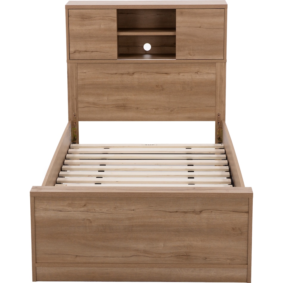 intc brown twin bed package btp  