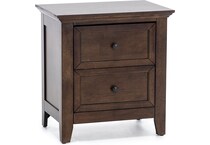 intc brown two drawer   
