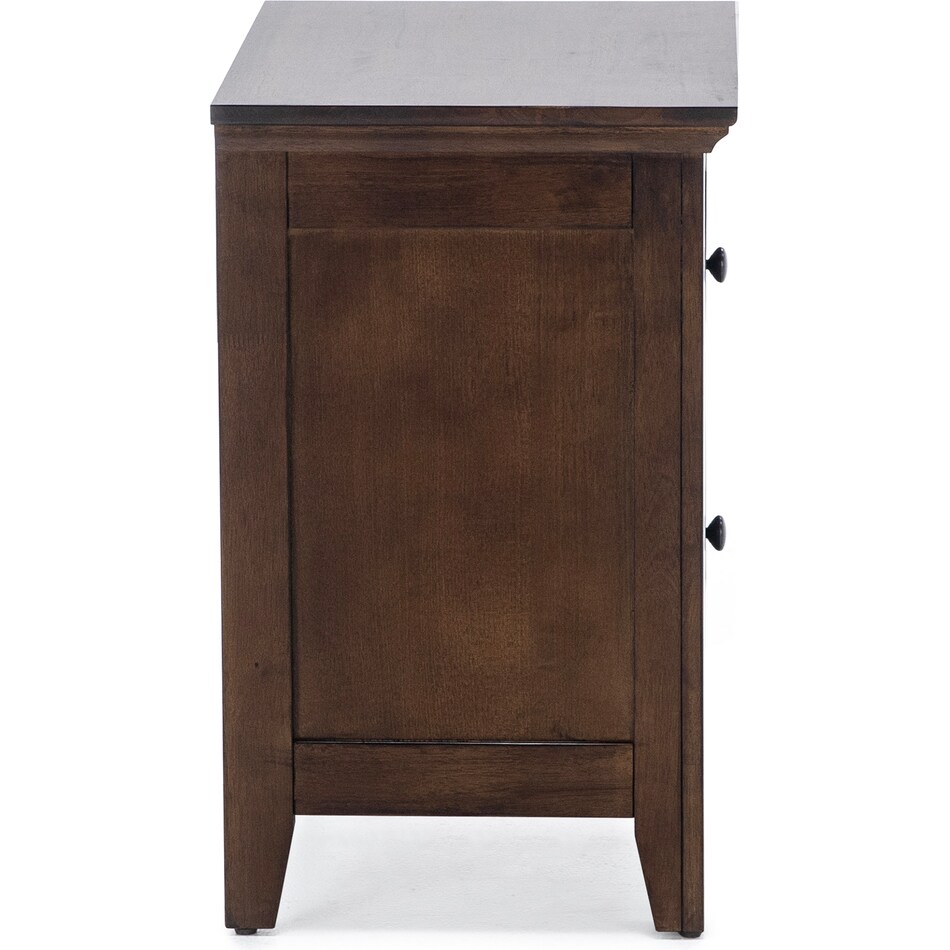 intc brown two drawer   