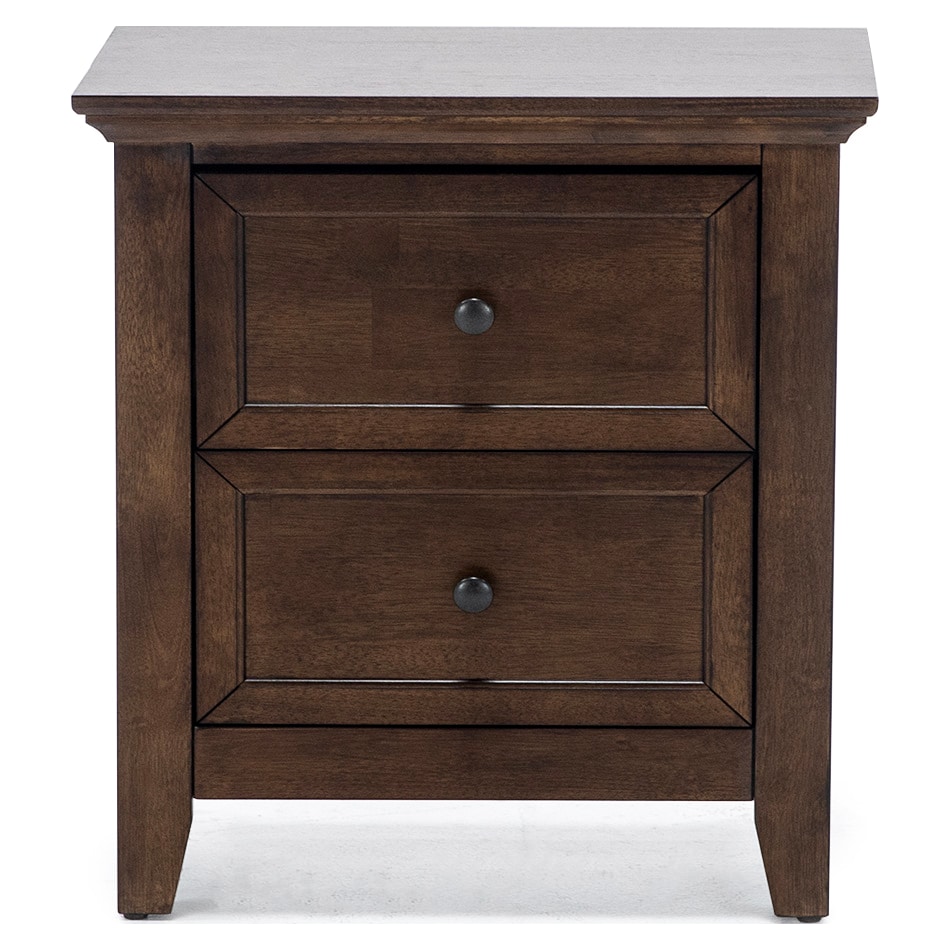 intc brown two drawer   