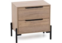 intc brown two drawer   