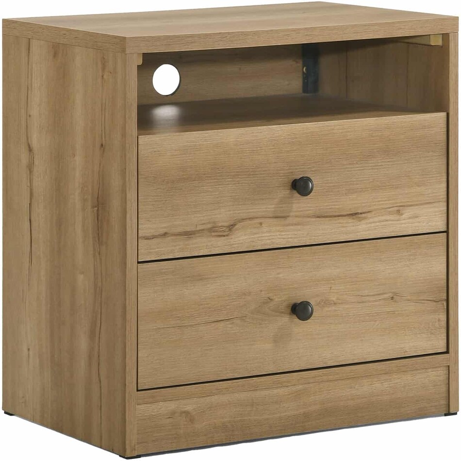 intc brown two drawer   