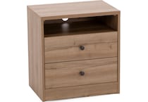intc brown two drawer   