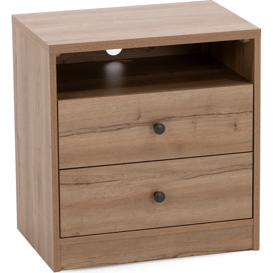 intc brown two drawer   