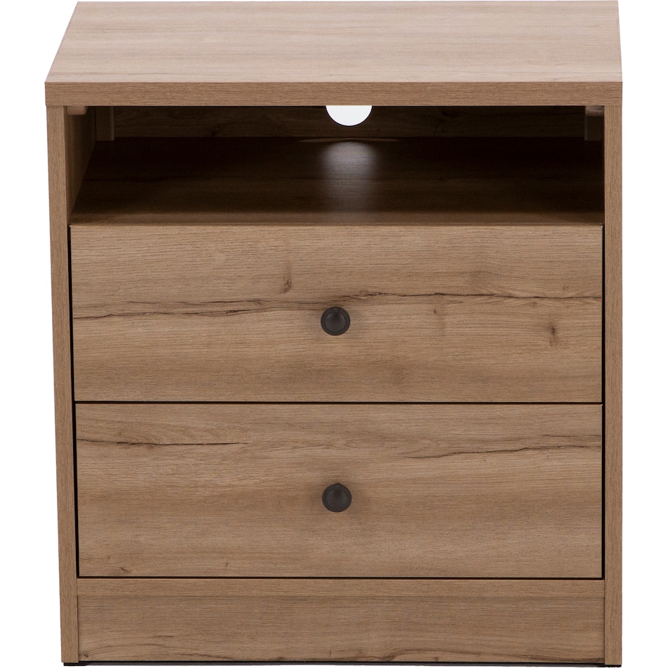 intc brown two drawer   