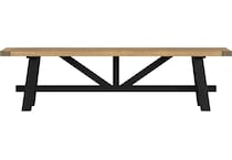 intc rustic wheat & raven inch standard seat height bench   