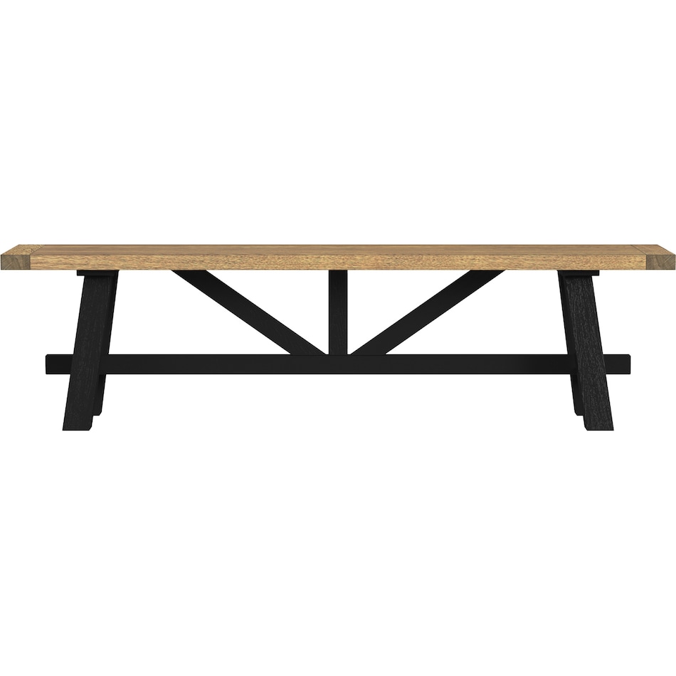 intc rustic wheat & raven inch standard seat height bench   