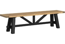 intc rustic wheat & raven inch standard seat height bench   