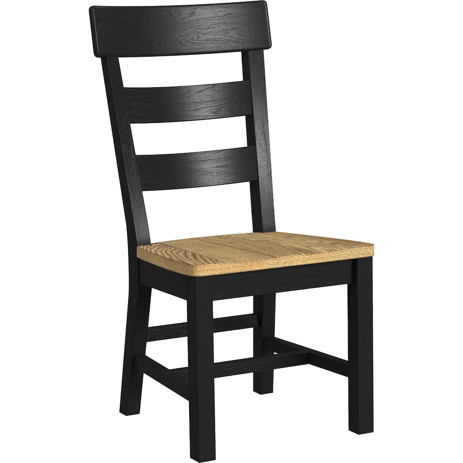 intc rustic wheat & raven inch standard seat height side chair   