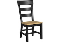 intc rustic wheat & raven inch standard seat height side chair   