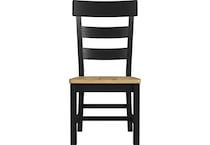 intc rustic wheat & raven inch standard seat height side chair   