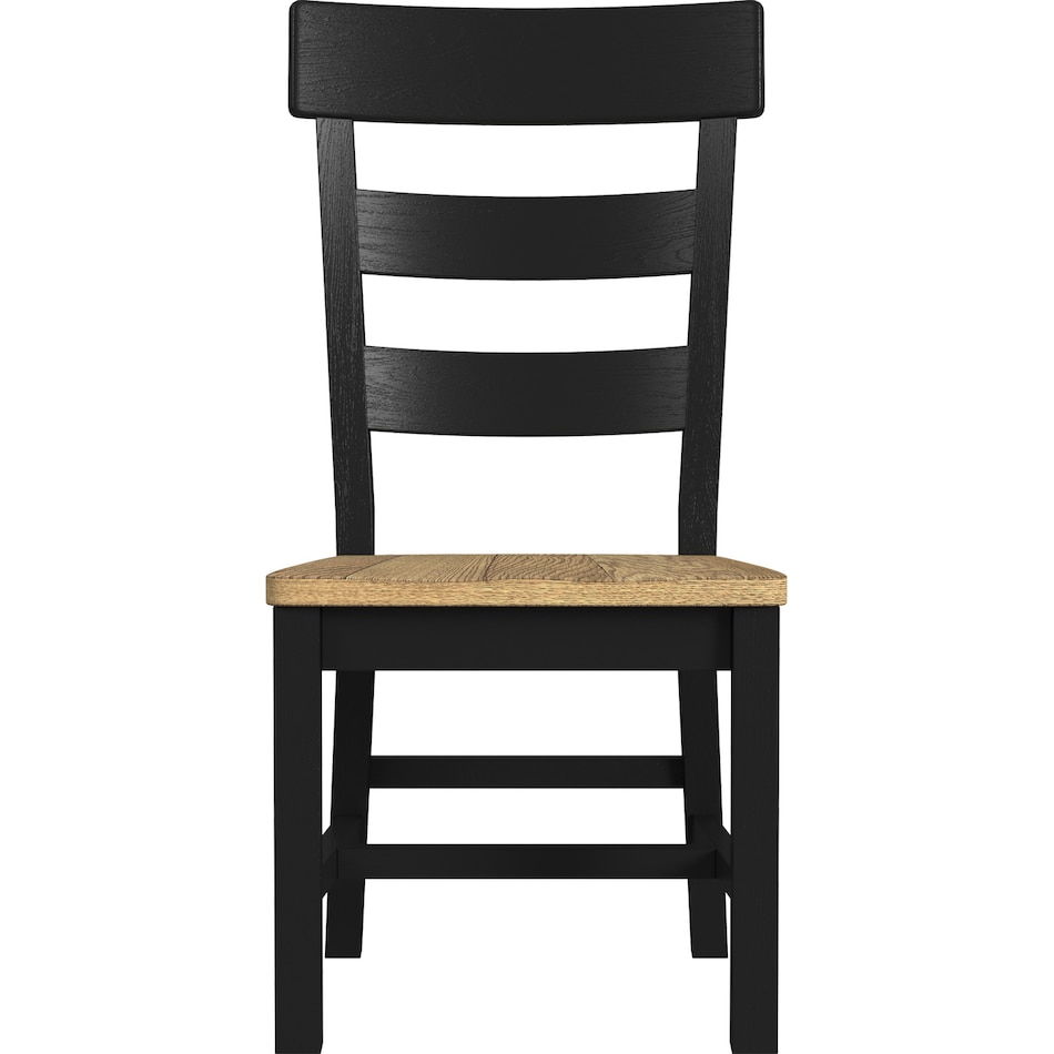 intc rustic wheat & raven inch standard seat height side chair   