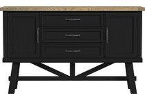 intc rustic wheat & raven buffet server sideboard   