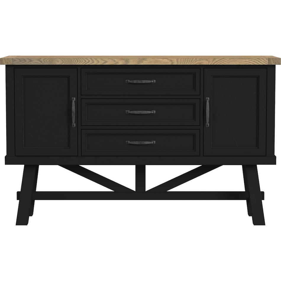 intc rustic wheat & raven buffet server sideboard   